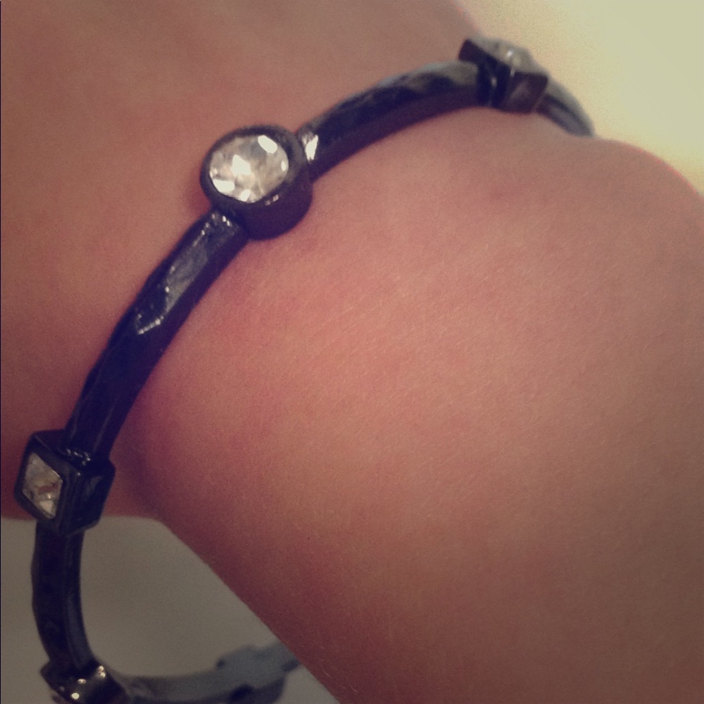 Black jeweled bracelet